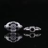 Antique-Finish Vajra Scepter Beads: Color-Preserving Silver Six-Syllable Mantra Spacer for DIY Tibetan Bracelets