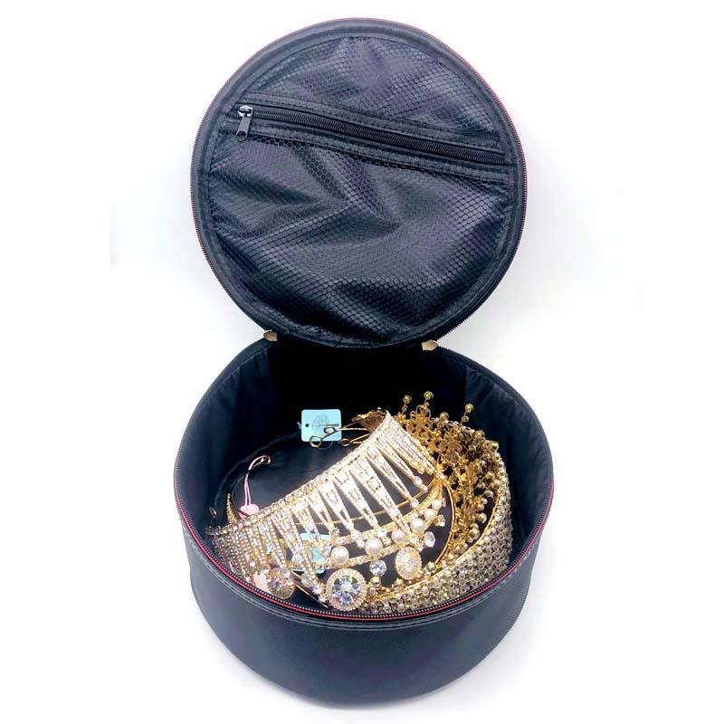 Large Capacity Wedding Crown & Headband Storage Bag for Makeup Artists