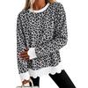 Women's Leopard Print Crewneck Sweatshirt Casual Relaxed Fit Pullover for Fall Winter Work