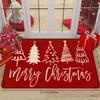 Christmas Tree Doormat, Machine-Washable Kitchen & Laundry Room Mat, Living Room, Bedroom, Bathroom Home Decor