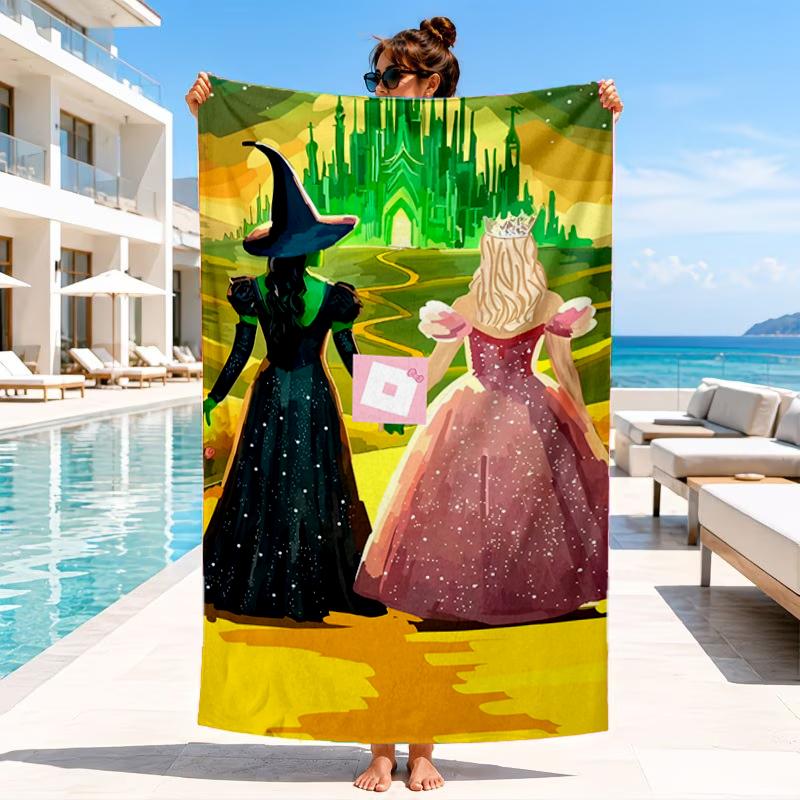 Magic witch And Friendship Beach Towel, Microfiber Beach Towel, Perfect For Pool, Beach, Travel, Home Decor Beach Party Fan gifts