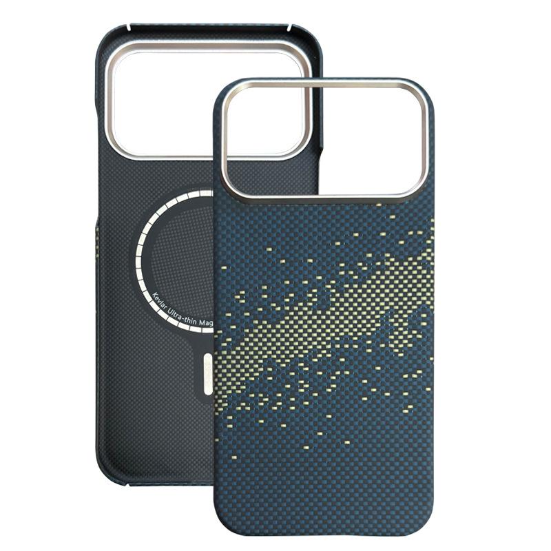 For Apple IPhone 17 Pro Ultra-Thin Kevlar Phone Case IPhone 17 Pro Max Protective Cover Aramid Fiber Magsafe Magnetic Phone