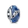 925 Sterling Silver Airplane Blue Murano Glass Pink Flower Diy Fine Beads Fit Original Charm Bracelet Women Jewelry F001