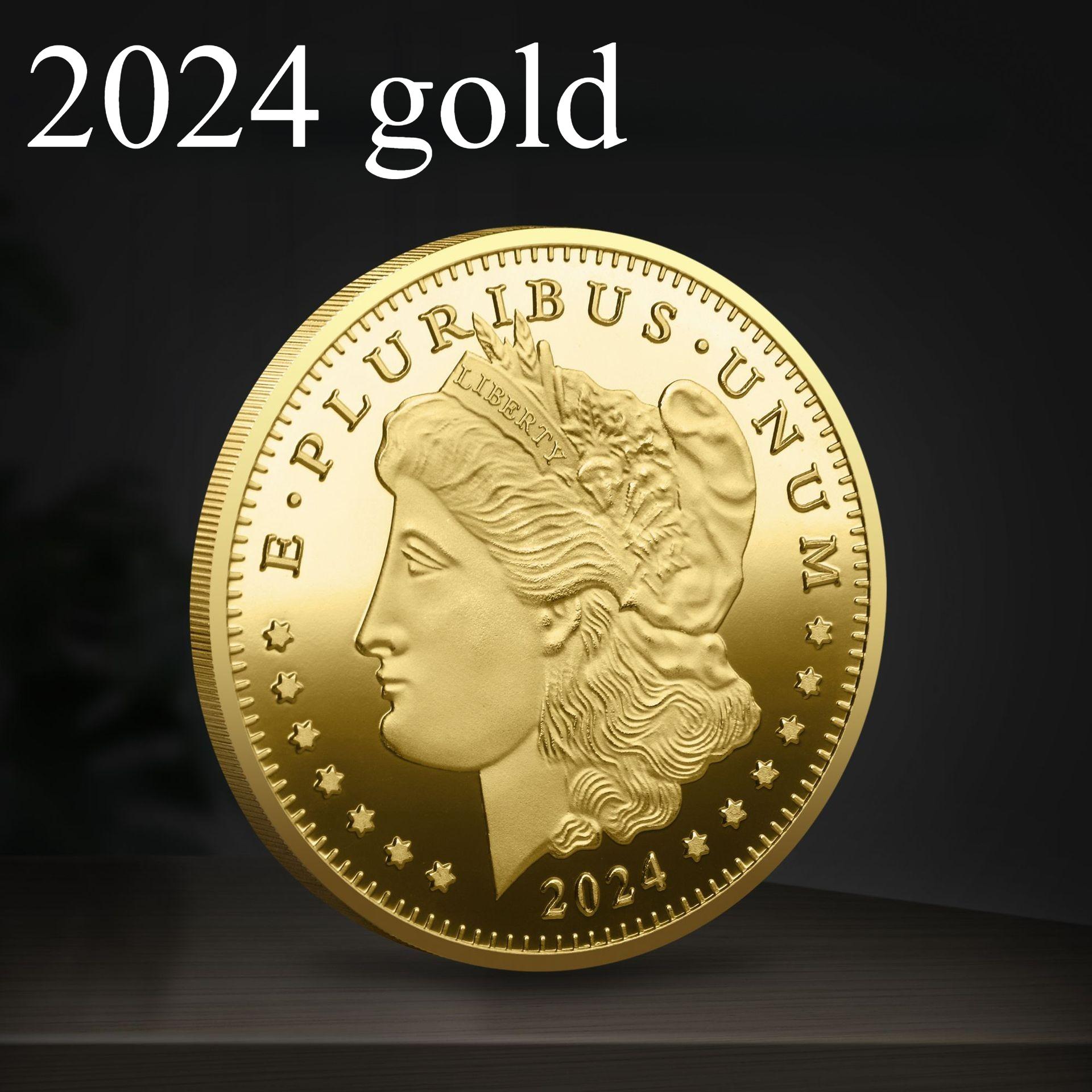 

Морган 2024 золото, срібло, ювілейна медаль, ювілейна монета Статуї Свободи, подарунок 40 * 3 31g