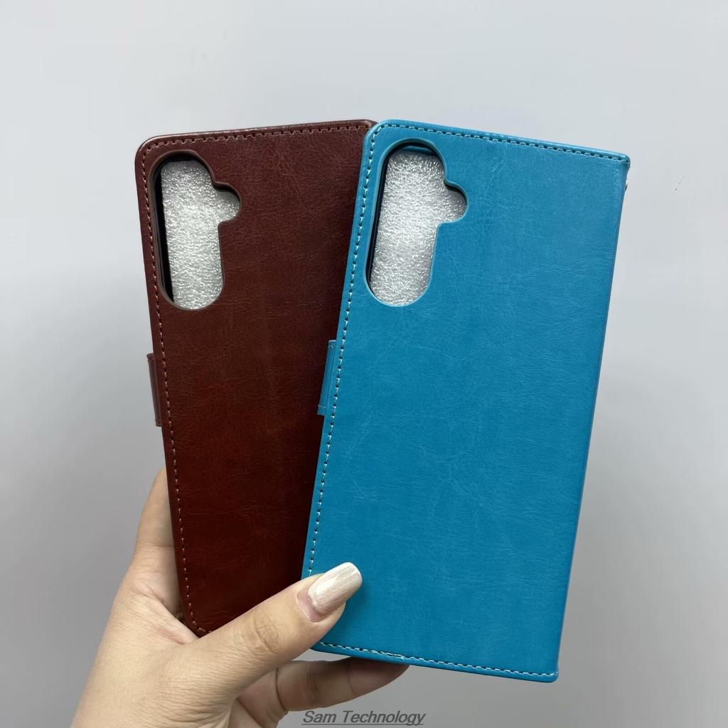 Kartenhalter Hülle für Samsung Galaxy A16 PU Leder Klapphülle Retro Brieftasche Handyhülle Business Capa Fundas Coque