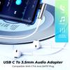 Elbow Type C To 3.5mm Earphone Adapter 3.5 Jack USB C Headphones AUX Audio Adapters For 15 16 Pro Samsung Huawei