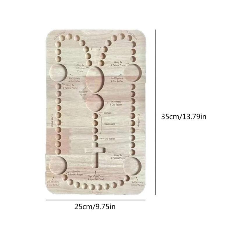 DIY-Perlenbrett aus Holz zur Herstellung von Armbändern, Gebetsperlen-Zählbrett-Set mit bunten Perlentablettbrettern mit Kartenschlitzen
