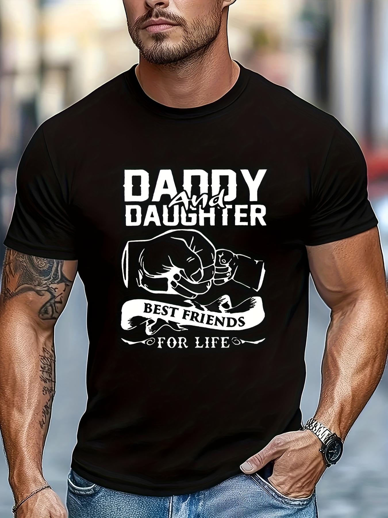Daddy S Girl Best Friends for Life Graphic Tee - Black Crew Neck T-shirt with Heartfelt Message XXXL