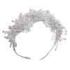 Perlen Kopfschmuck Hijab Krone Stirnband Coroa De Noiva Mädchen Diademe Mode Neu Weiß Strass Schönheitswettbewerb Kronen Modisch
