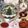 Festive Delights: Christmas Themed Round Rugs for a Magical Holiday Home Bedroom Room Floor Mats New Year Home Decoration