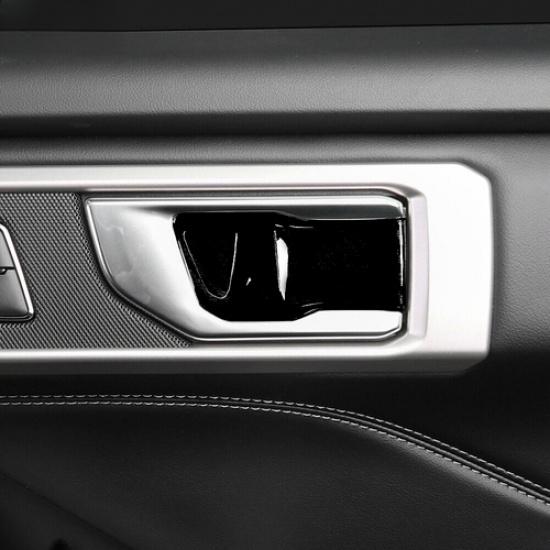 Car Inner Door Bowl Sticker Cover Trim 4* For Ford Explorer -23 Bright Black
