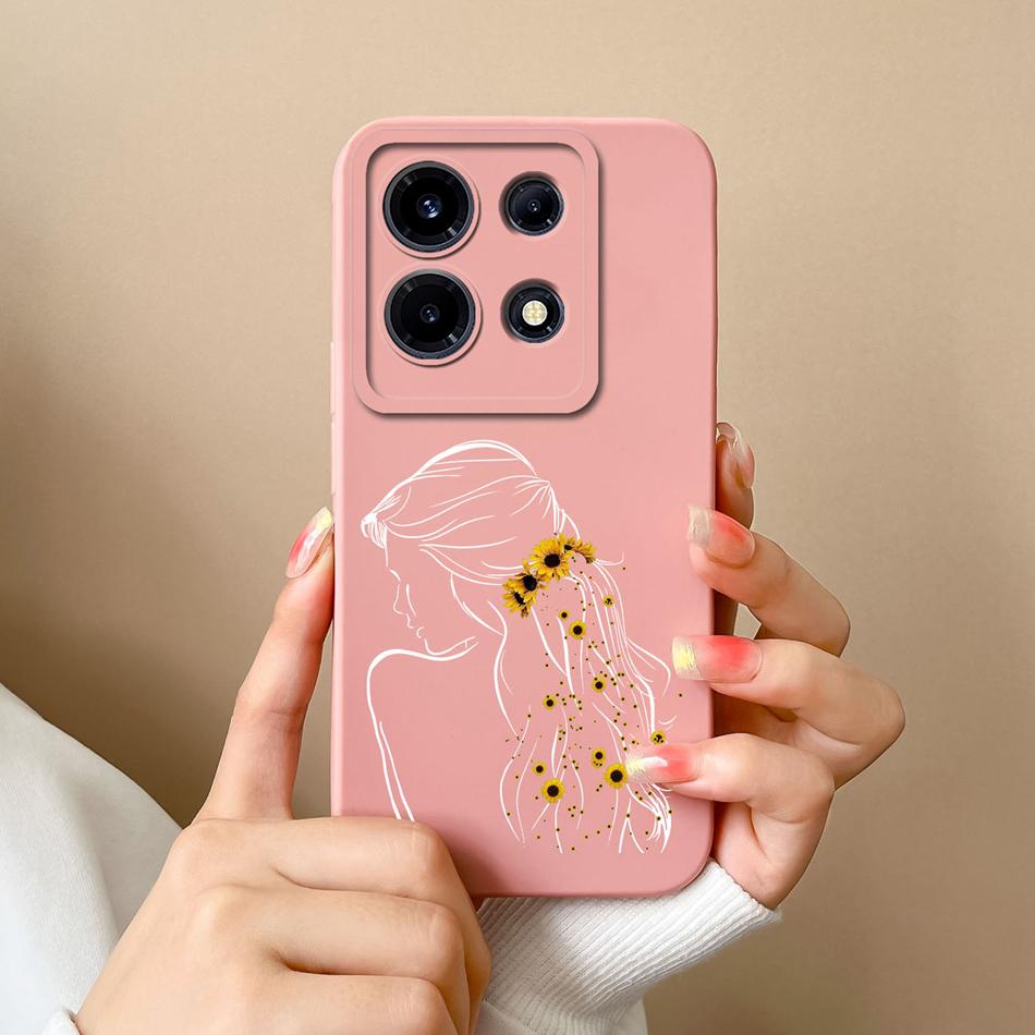 For Infinix Note 30 Pro Vip 30i Phone Case Cartoon Liquid Silicone Full Coverage Anti Drop Bumper For Infinix Note30 30Pro Funda