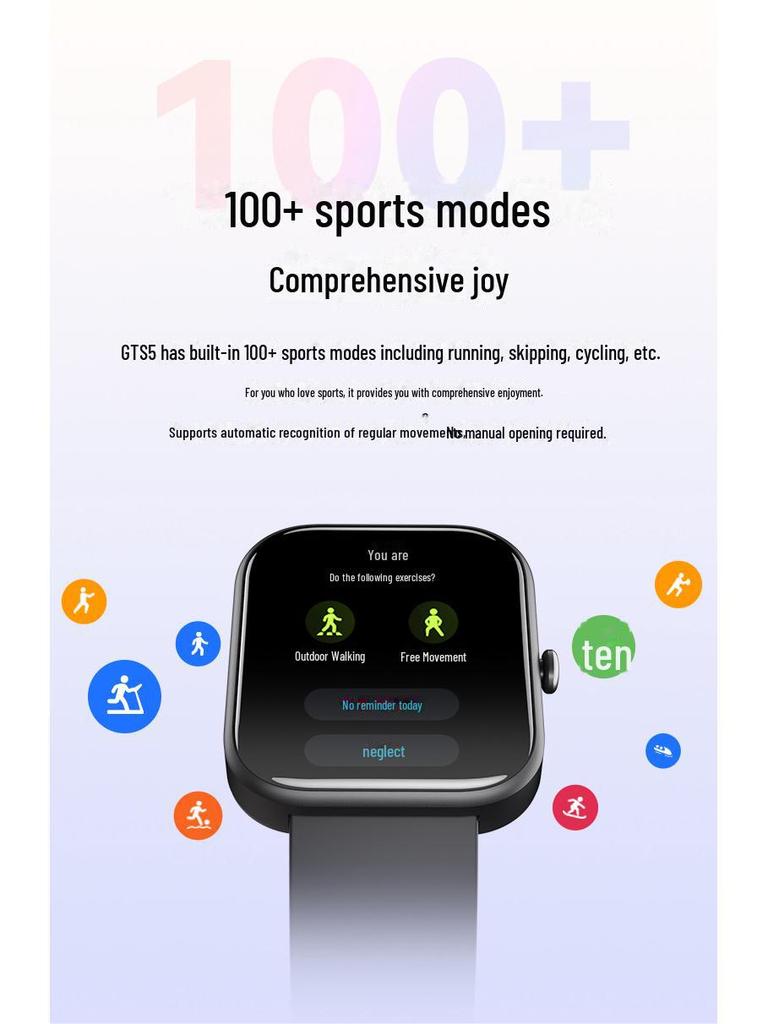 GTS5 Multi-Functional Smart Sports Health Monitoring Watch