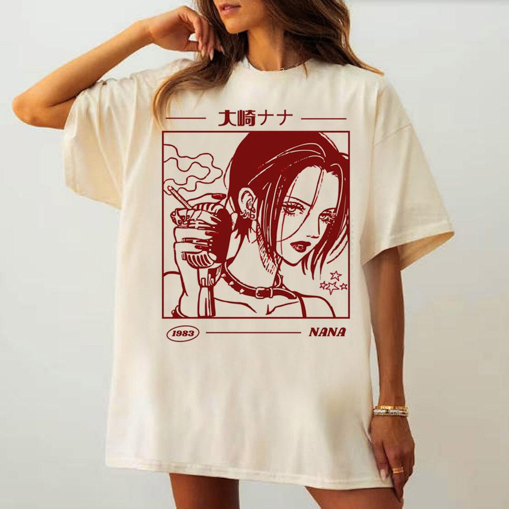Nana tshirt female Y2k Pastel hip hop kawaii tshirt 80s graphic 2000s Classic hip hop S