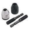 2pcs Keyless Chuck Conversion Adapter Drill Bit Quick Change Driver 0.3-6.5mm Power Tool Parts Accessories