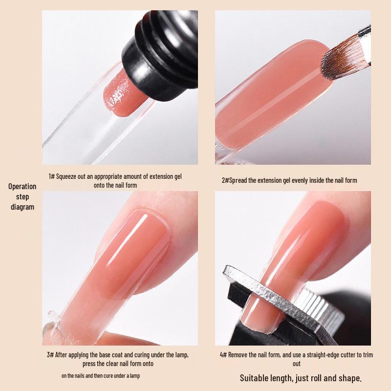 Gel Sólido UV para Extensión de Uñas, 15ml - Gel Cristal Rápido para Aplicación Rápida