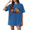 Women's Casual Short Sleeve T-Shirt Loose Fit Crew Neck Letter Print Graphic Tee Comfortable Everyday Wear Lightweight Fabric