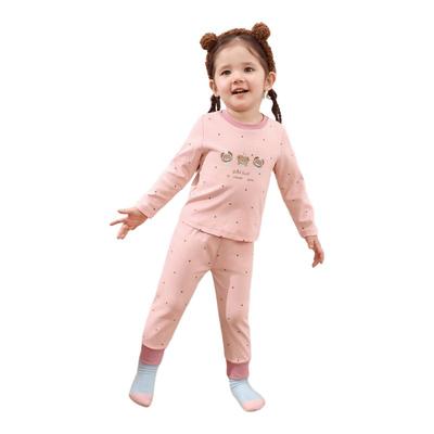 LUSON Baby Girls' Cartoon Print Two-Piece Pajama Set