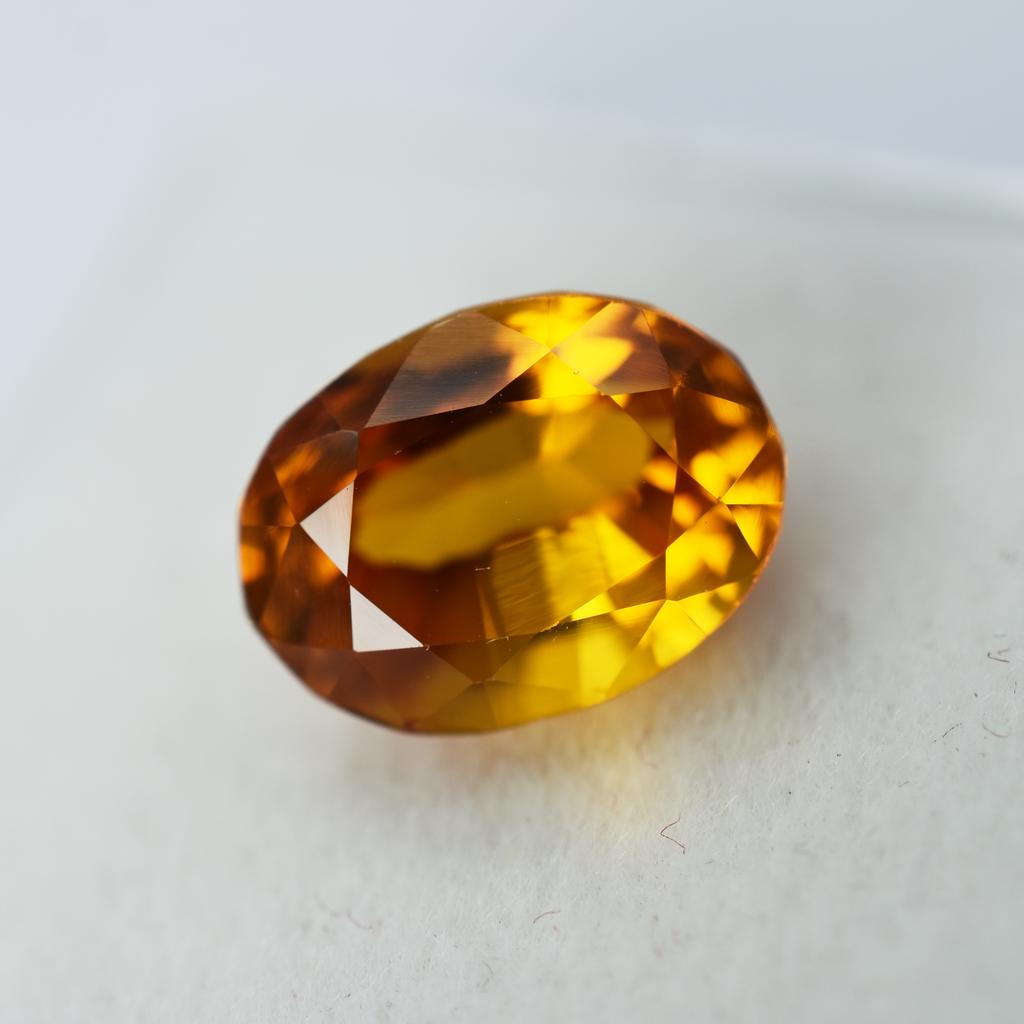 Certified 6.40 Ct Natural Gemstone Orange Sapphire Oval Beautiful Gift For Her