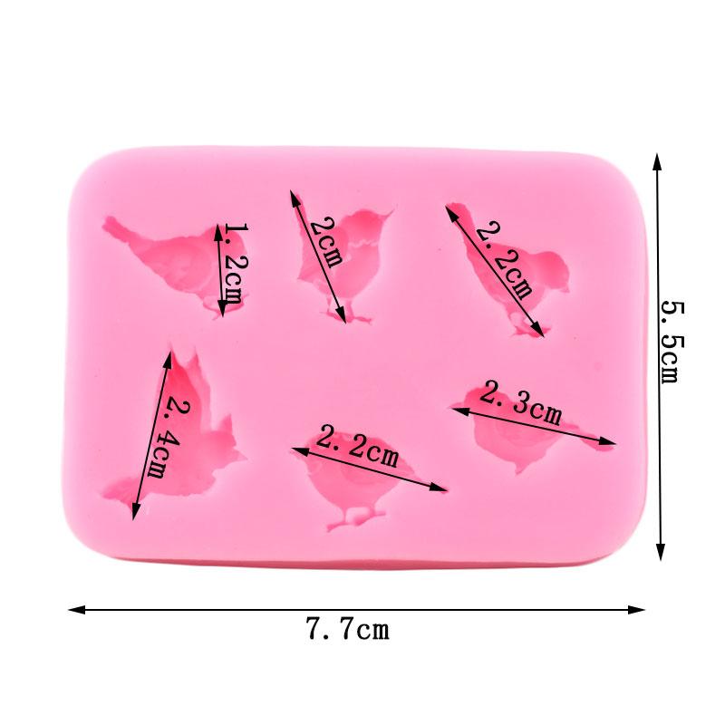 Lovely Bird Silicone Moulds Fondant Mould DIY Cake Decoration Chocolate Gumpaste Mould Cupcake Topper Candy Resin Clay Moulds