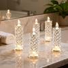 Battery Operated Candles LED Pillar Flameless Home Decor 6 Pieces Christmas Fake Candles Light For Wedding Valentines Diwali