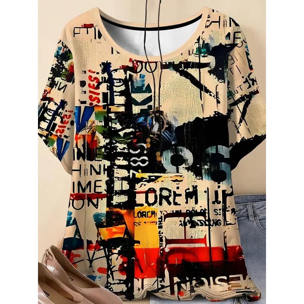Women's Versatile Breathable Top Casual Short Sleeves Loose Comfortable T-Shirts Women’s