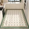 Amerikanische Retro-Teppiche für das Wohnzimmer Ölbeständige und wasserdichte Küchenmatte PVC-schneidbarer Lederteppich Zuhause waschbare rutschfeste Teppiche