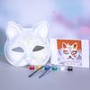 DIY White Peking Opera Fox Mask: Blank Paper Pulp for Kids To Paint