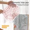 1Piece/3Pcs Middle Waist Women's Panties, Sheer Lace Women‘s Underwear, Comfortable Underpants