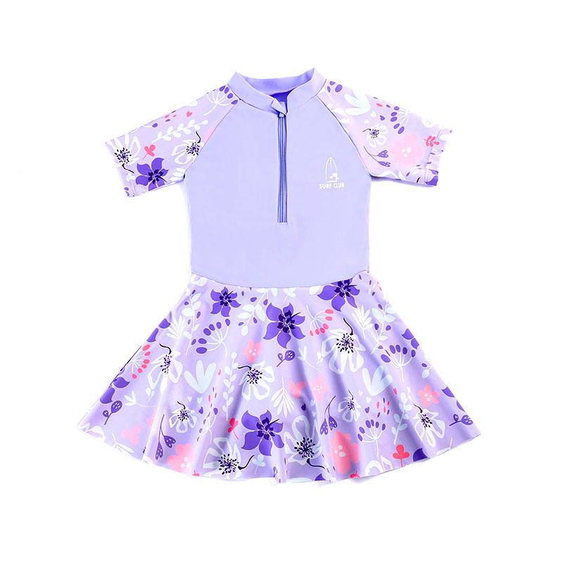 

Милый детский слитный купальник с цветочным мультяшным принтом - Консервативный купальный костюм размеров S, M, L для лета. 3XL светло-синий