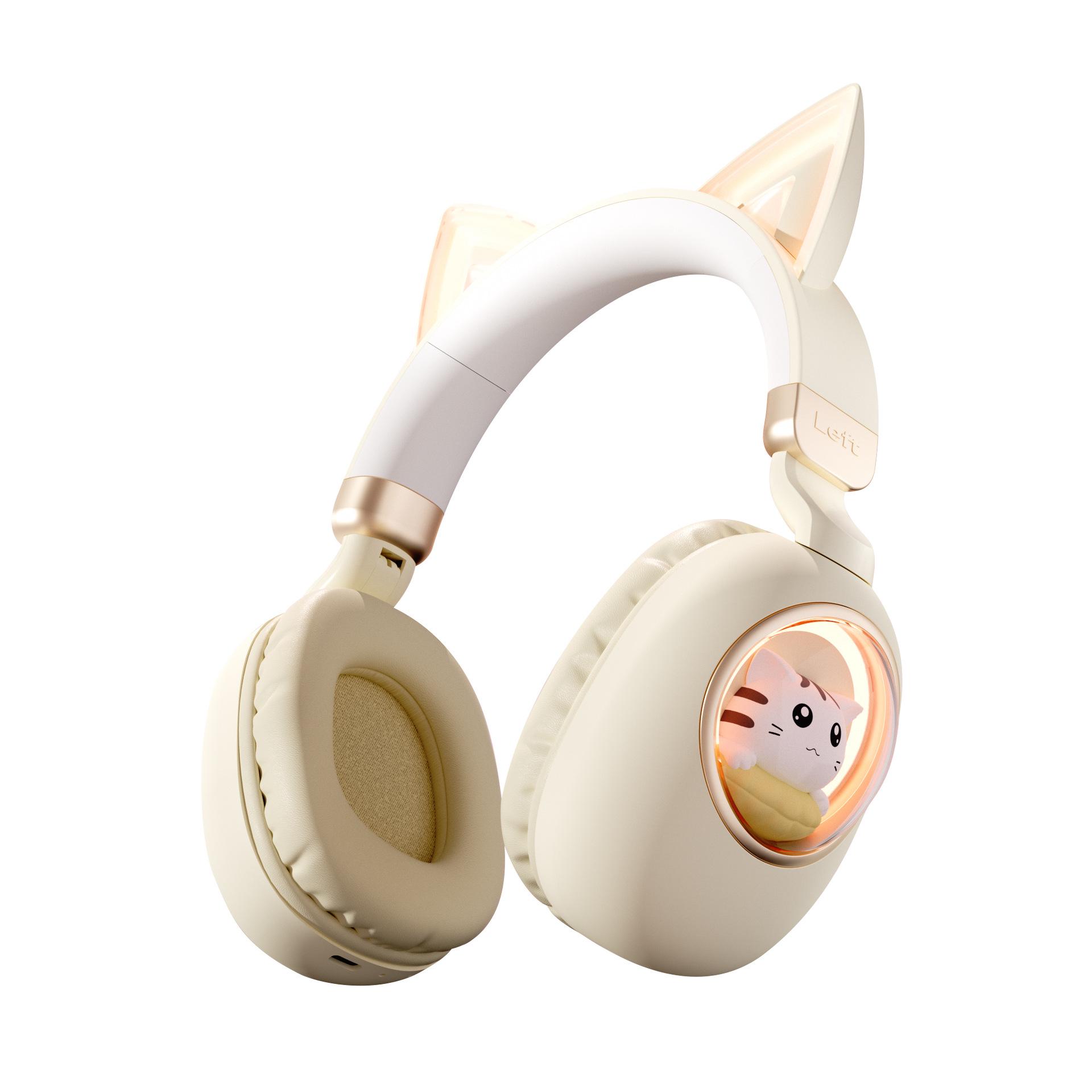 

Stylish Cartoon Cat Ears Girls Over-Ear Bluetooth Wireless Headphones Wireless