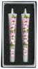 Hand-painted Flower Candles, Size 3, Cherry Blossom Design, Japanese Candles, Set of 2 (Hand-painted Cherry Blossom Design), Perfect for Buddhist