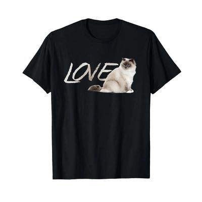Himalayan Birunisex Ragdoll Snowshoe Love Kitten T Shirt Vintage Designer Clothes Graphic Stylish Fashion Comfortable