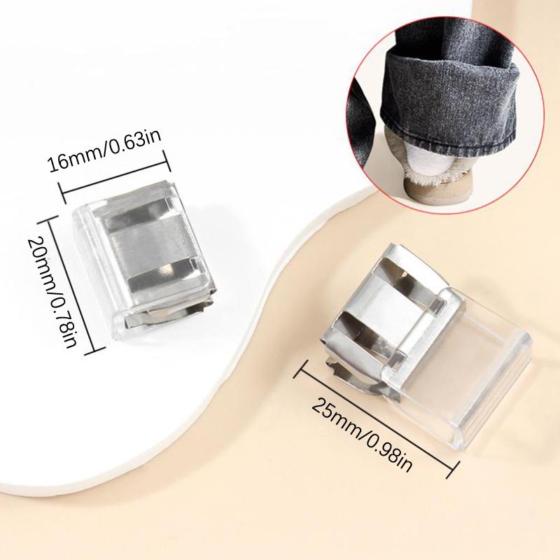 4KS Klipy na oblečení Multifunkční klipy na kalhoty Klipy na popruhy na nohy Držák Oděvní špendlík na oblečení Dlouhé kalhoty Nohy Rukávy