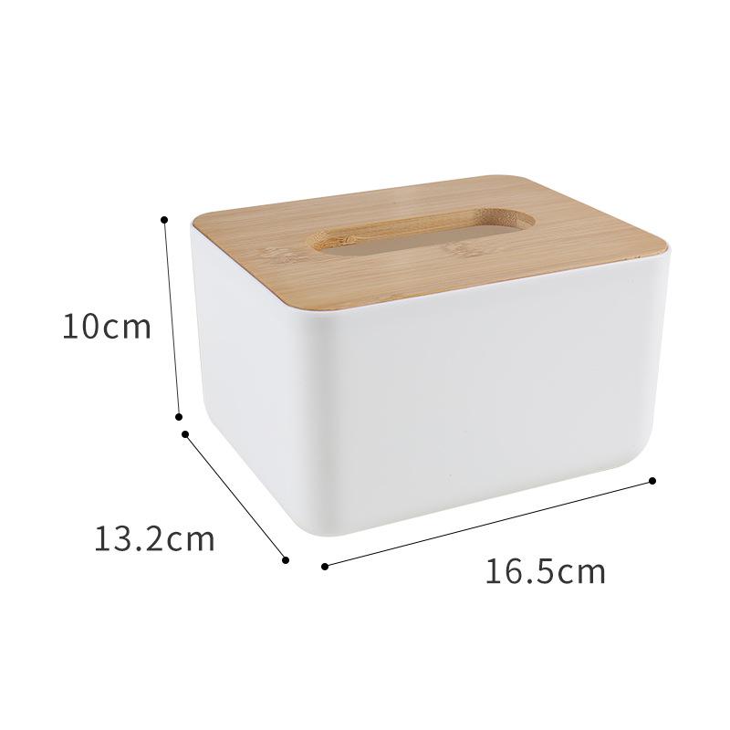 Bamboo Tissue Box with Print Logo and Wooden Lid - Luxury Gift and Storage Solution