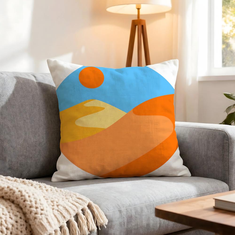 Classic Sunrise Cartoon Cushion Cover 1Pcs Decorative Covers Soft Cushion Case For Sofa Couch Decor 40X40 45X45 Pillowcases