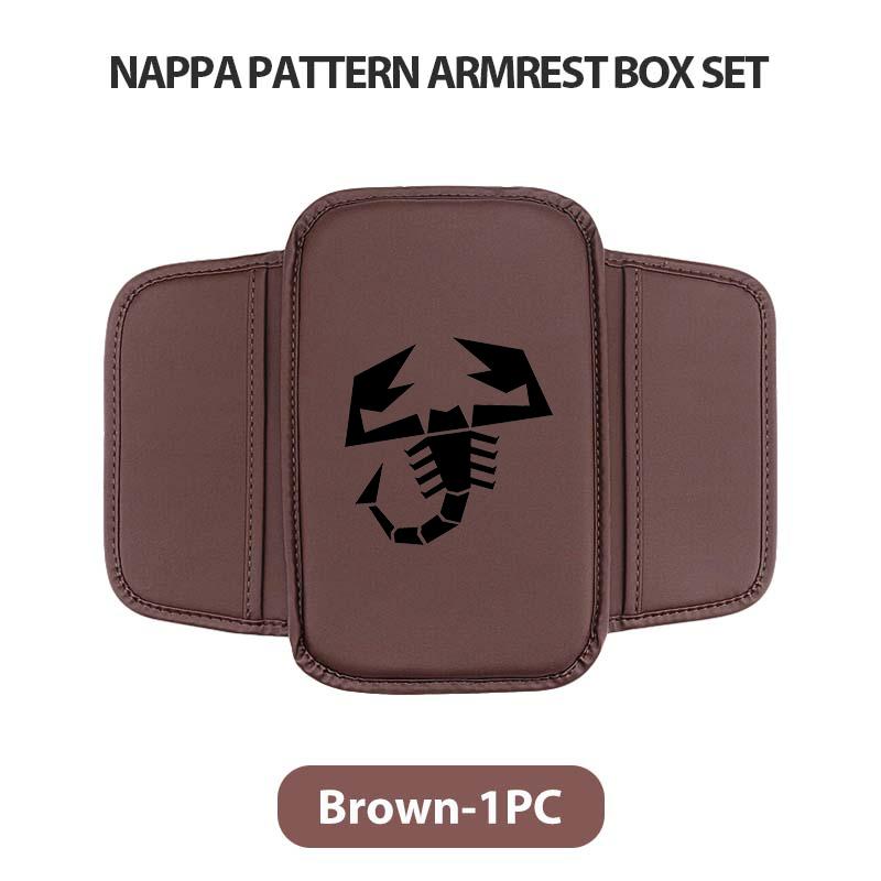For Abarth NAPA Car Armrest Cushion Storage Box Cover Center Console Pad 500 FR FIAT Linea Panda DobloAlbea Astra Bravo