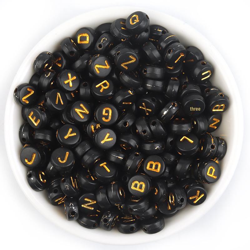 Acrylic Luminous Letter Beads, Multi-Style, 100 Pcs/bag for DIY Bracelets