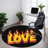 1pc Flame Love Chair Carpet for Office, Non-slip, Soft and Durable Office Rug, Perfect for Office Yy260127141
