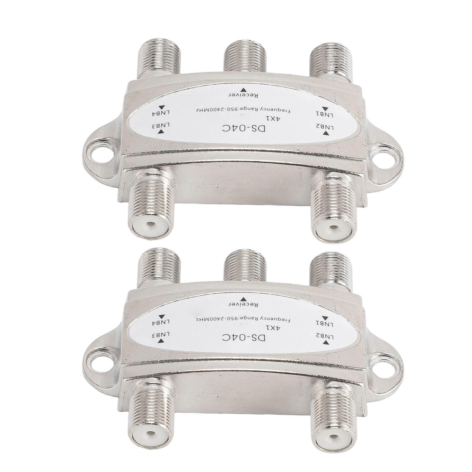 

2PCS 4x1 DiSEqC Switch 4 в 1 Out 950 до 2400 МГц DiSEqC 1.0 2.0 спутниковый сигнал коммутатор-сплиттер