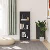 3 Tier Bookshelf Gray 40 X 24 X 109 Cm Engineered Wood