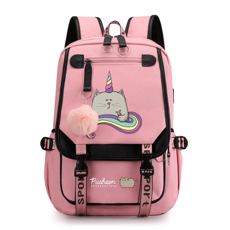 Cartoon Cute Printed School Bag Outdoor Travel Oxford Cloth Backpack