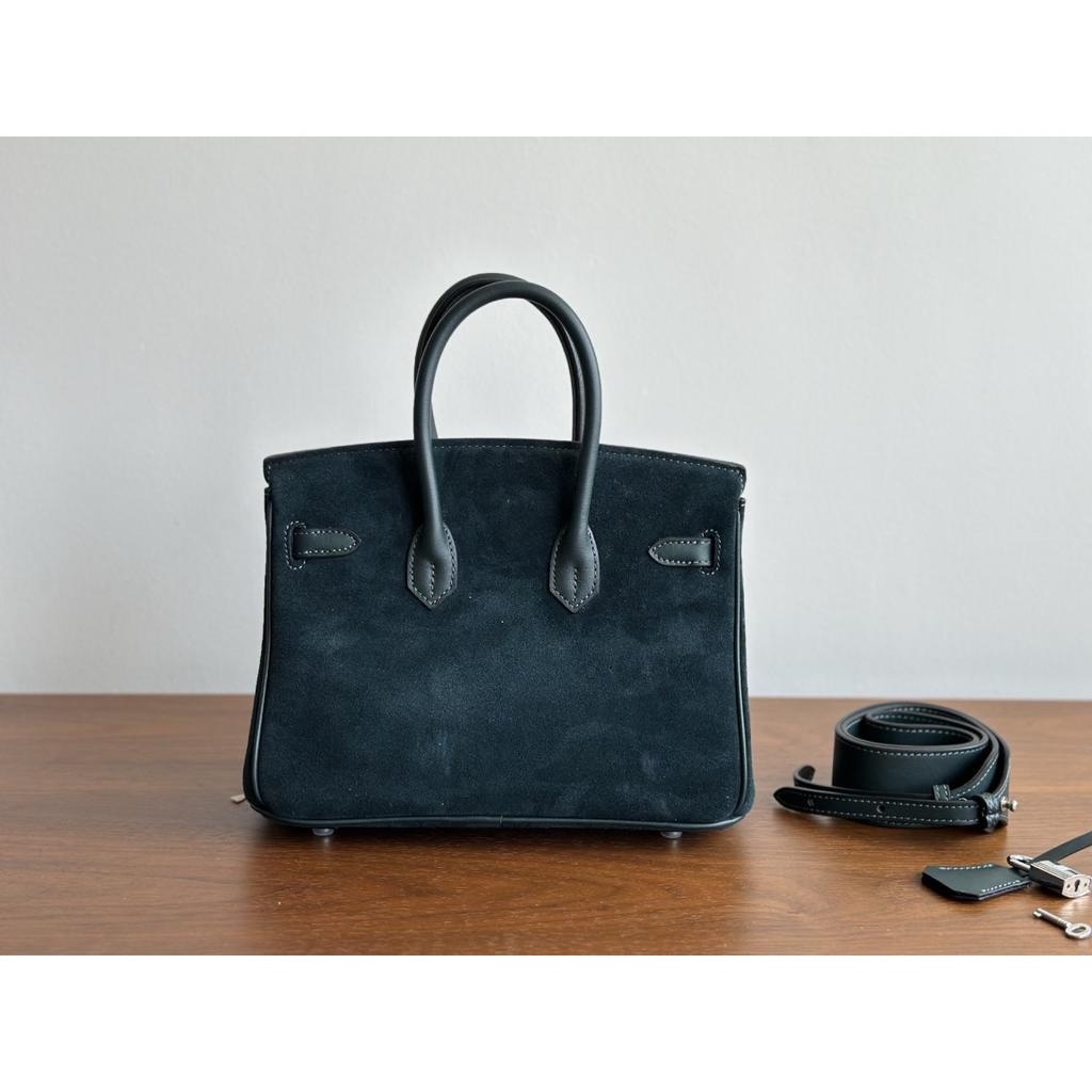 Platin Tasche Swift Leder und Wildleder 25/30CM Doppel-Schultergurt Damen-Tasche Einzel-Schulter Umhängetasche Vielseitig Mode Handtasche Tasche
