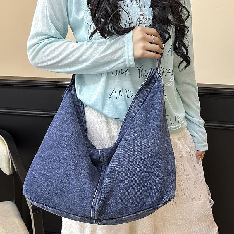 2025 neuer japanischer Street-Trend Messenger-Tasche mit großem Fassungsvermögen für Männer und Frauen ins Harajuku Retro Denim Schultertasche