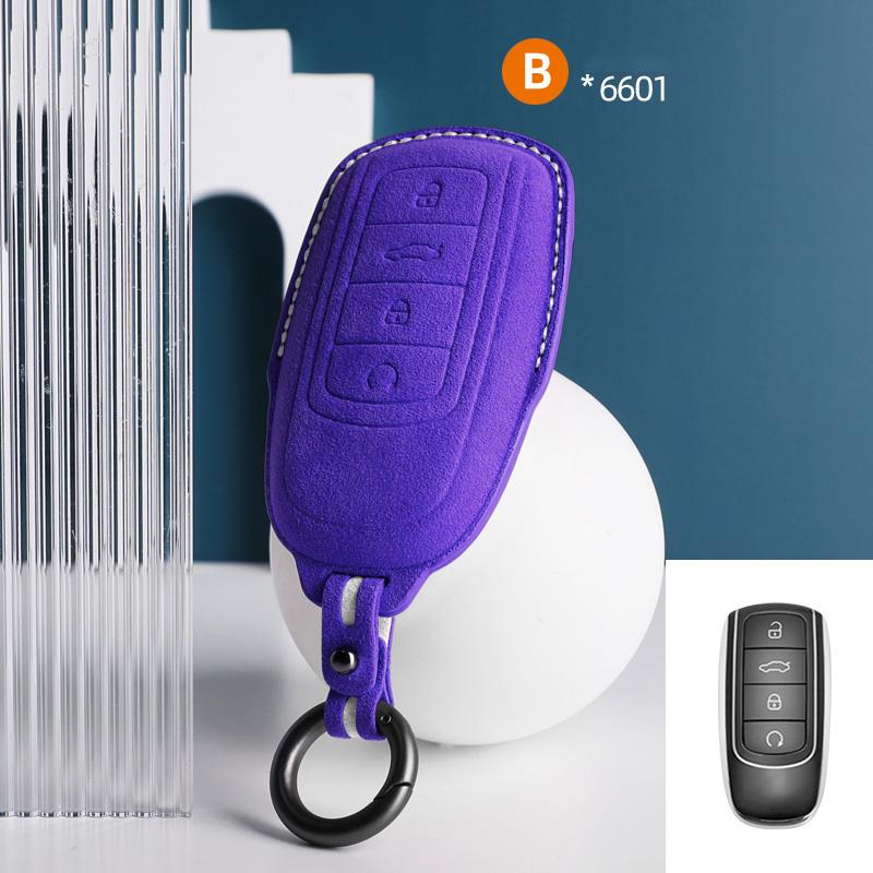 Top Suede Car Key Case Cover Shell Fob For Chery Tiggo 8 Pro Tiggo 8Plus New 5 Plus 7Pro Chery Tiggo 7 Pro Max Omoda 5 C5 Modod