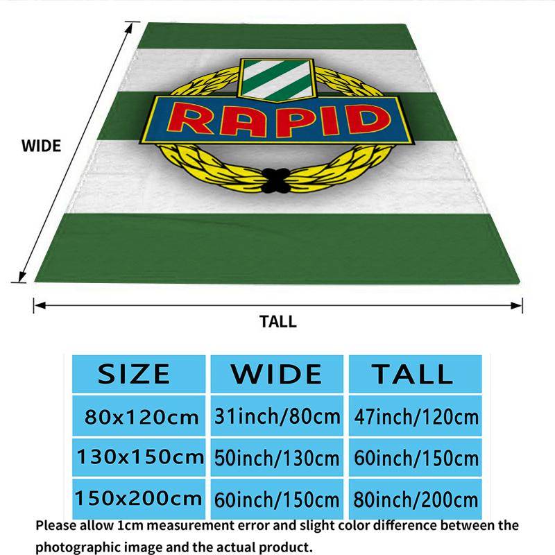 Sk Rapid Wien Print Flannel Blanket, High quality Comfortable for All Seasons, Home Decor, Warmth and Comfort, Perfect for Christmas Gifts
