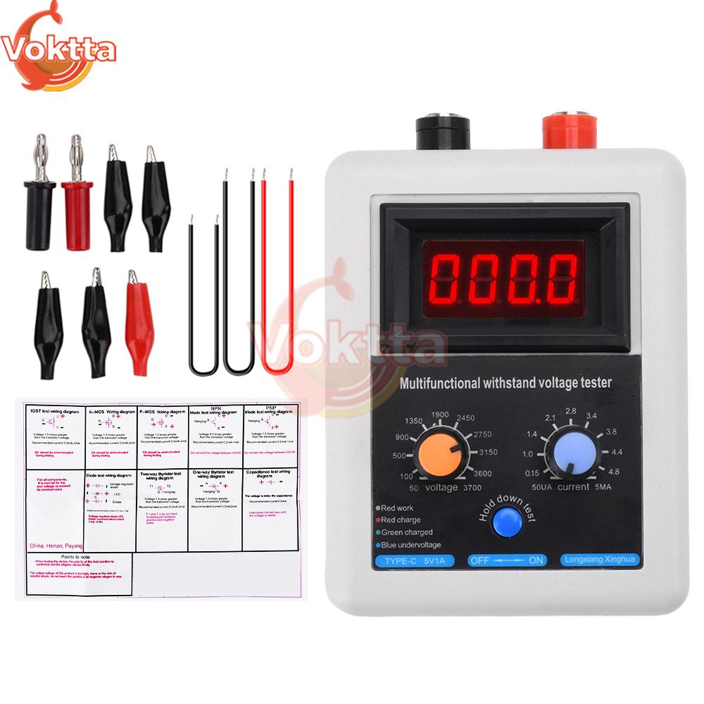 0V-3800V IGBT Voltage Transistor Tester Diode MOS Triode MOV Voltage Meter Test LED Volt Capability Transistor Withstand Testers