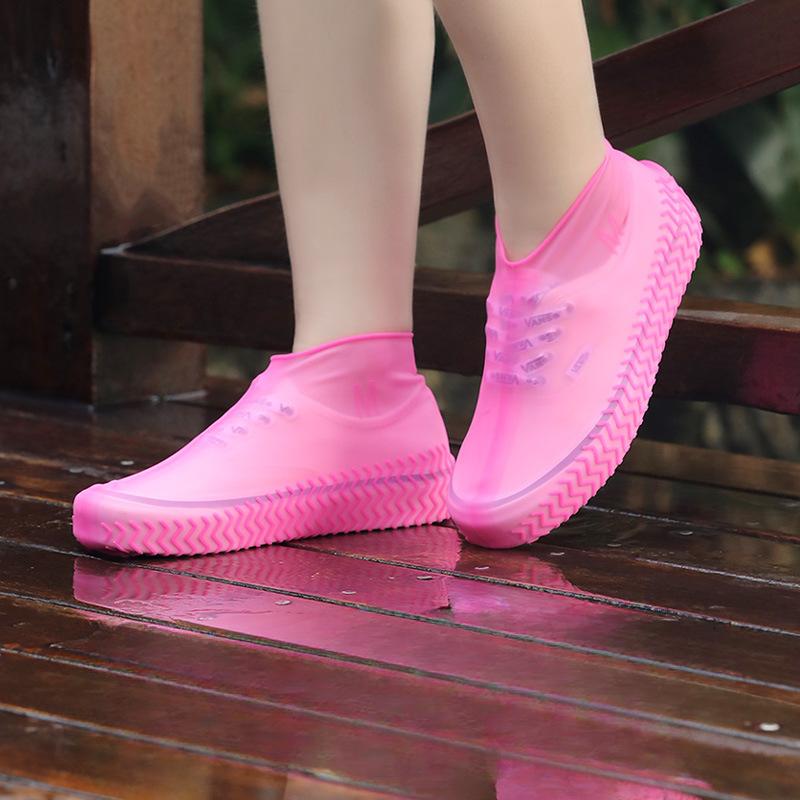 Reusable Waterproof Rain Shoes Covers Silicone Outdoor Rain Boot Overshoes Walking Shoes Accessories Reusable Shoe Cover