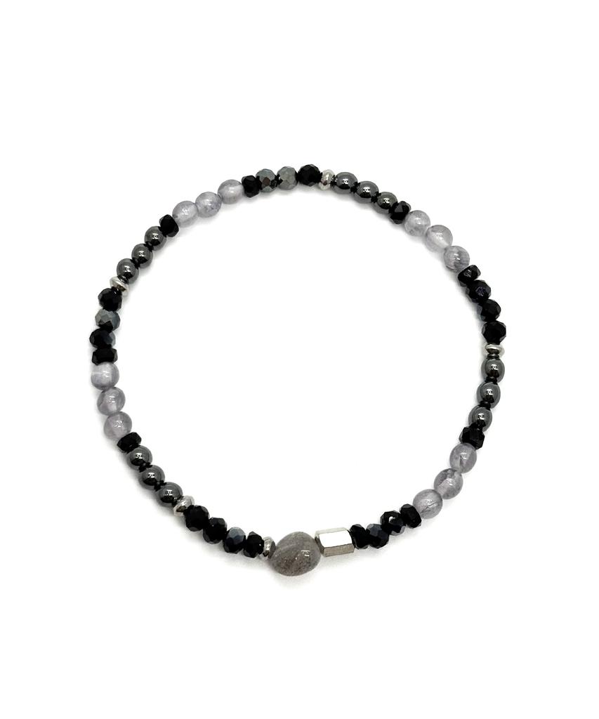 Monoflux Core Tone Gemstone Bracelet _ Grey Core