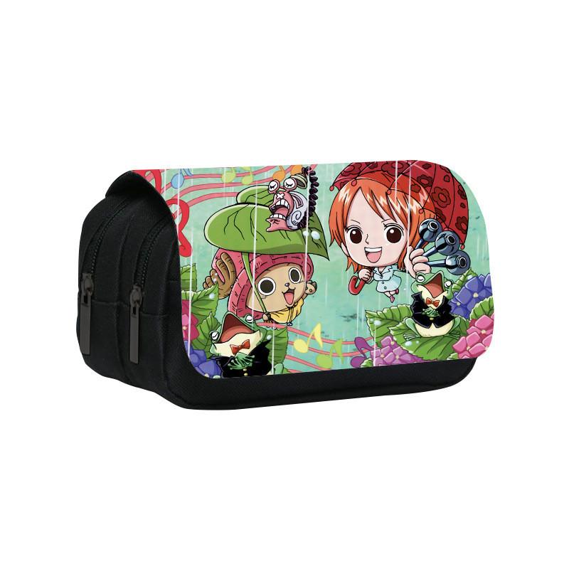 One Piece Double Layer Pencil Case With Nylon Material For Students And Stationery Storage